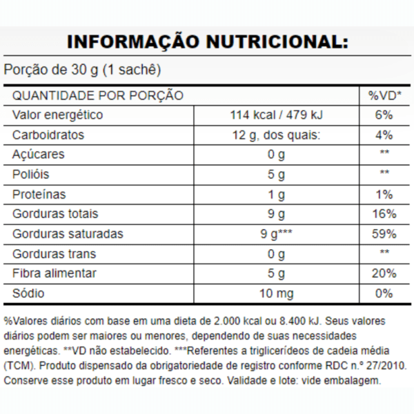 tabela nutricional cocoyogurt puravida