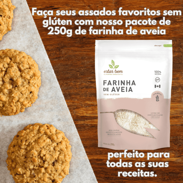 farinha de aveia sem gluten - criativo