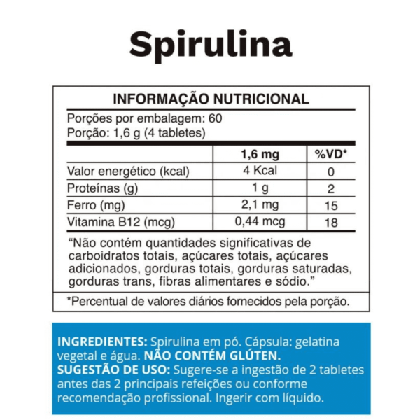 tabela nutricional spirulina 1