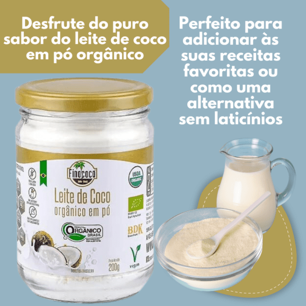 leite de coco em pó puro