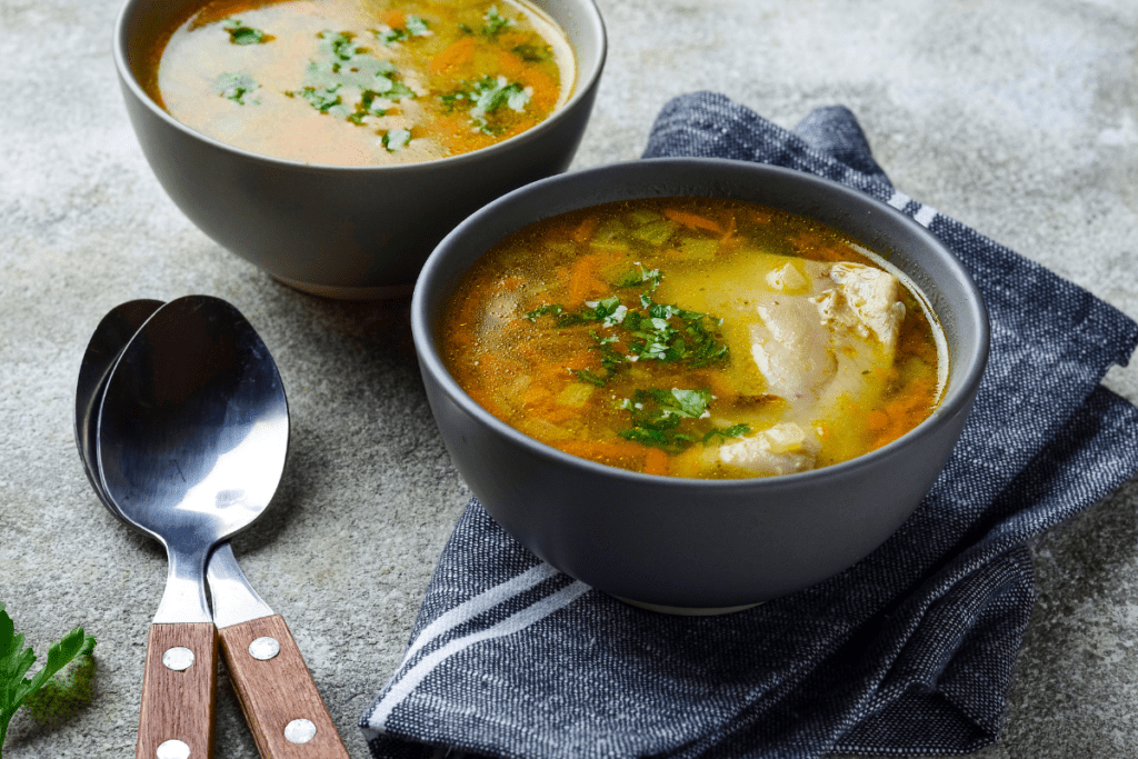 caldo de galinha como alivio para má digestão