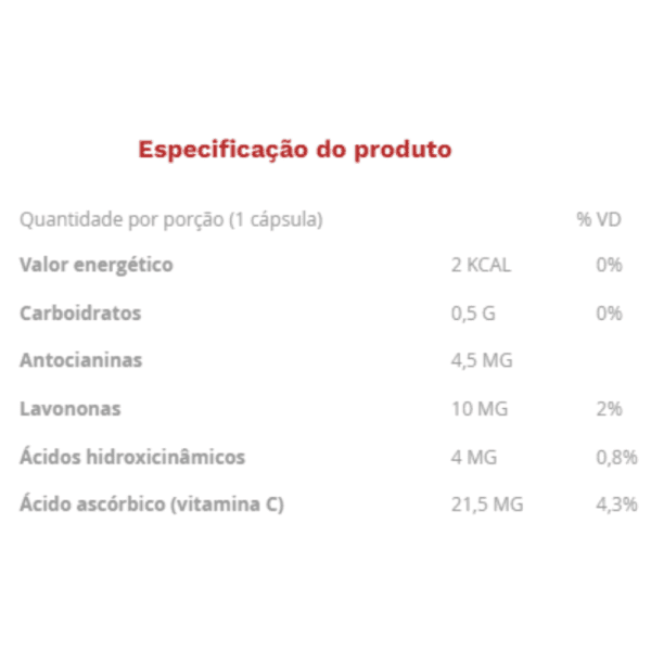 especificação produto