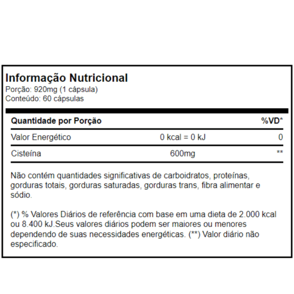 informação nutricional nac