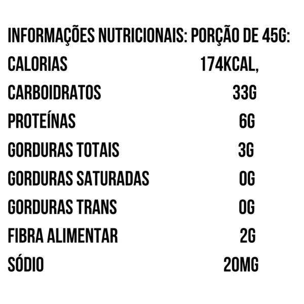 informação nutricional - quinoa em grãos