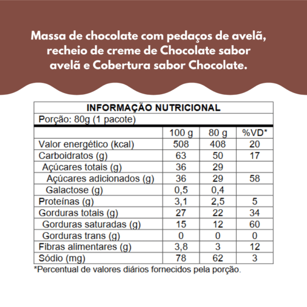 informação nutricional - avela vegano